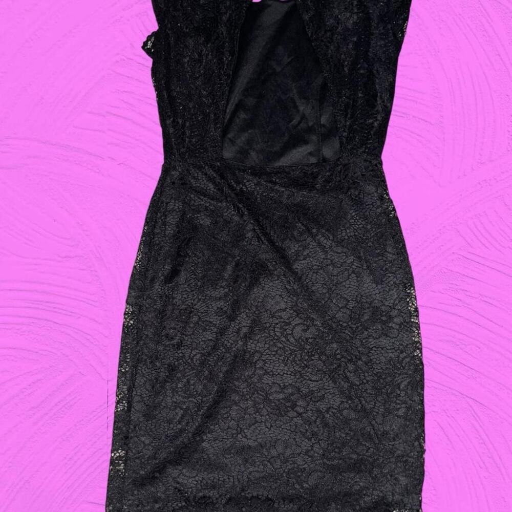 Charlotte Russe Black Lace Bodycon Dress